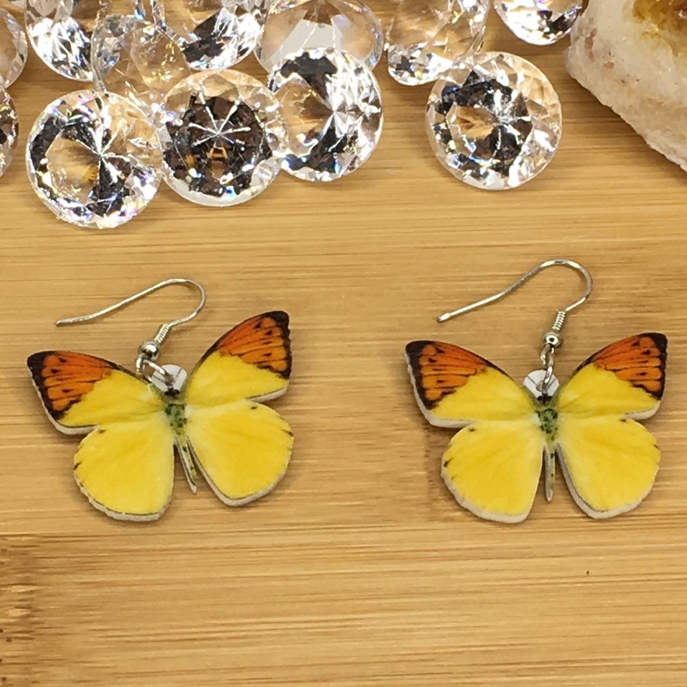 Pieridae Acrylic Butterfly Earrings - Picture 2 of 7